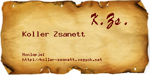 Koller Zsanett névjegykártya