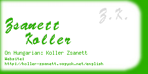 zsanett koller business card